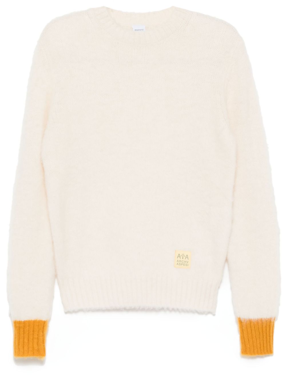 Brushed-wool crew-neck jumper - Neutrals
