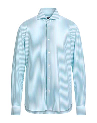 Man Shirt Sky blue Size 16 ½ Cotton, Nylon, Elastane