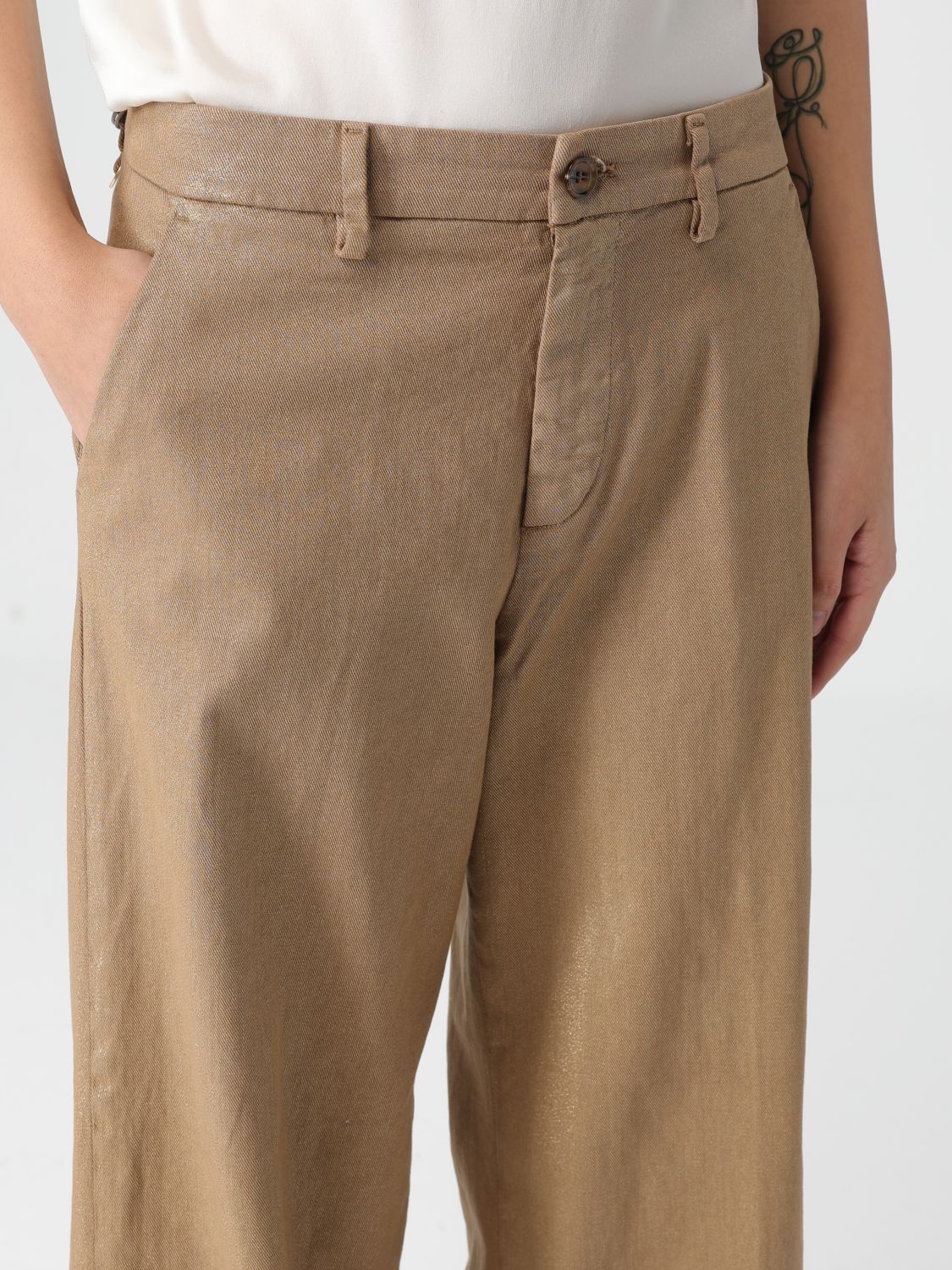 Pants Woman color Beige