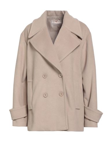 Woman Coat Ivory Size 10 Polyester, Viscose, Elastane