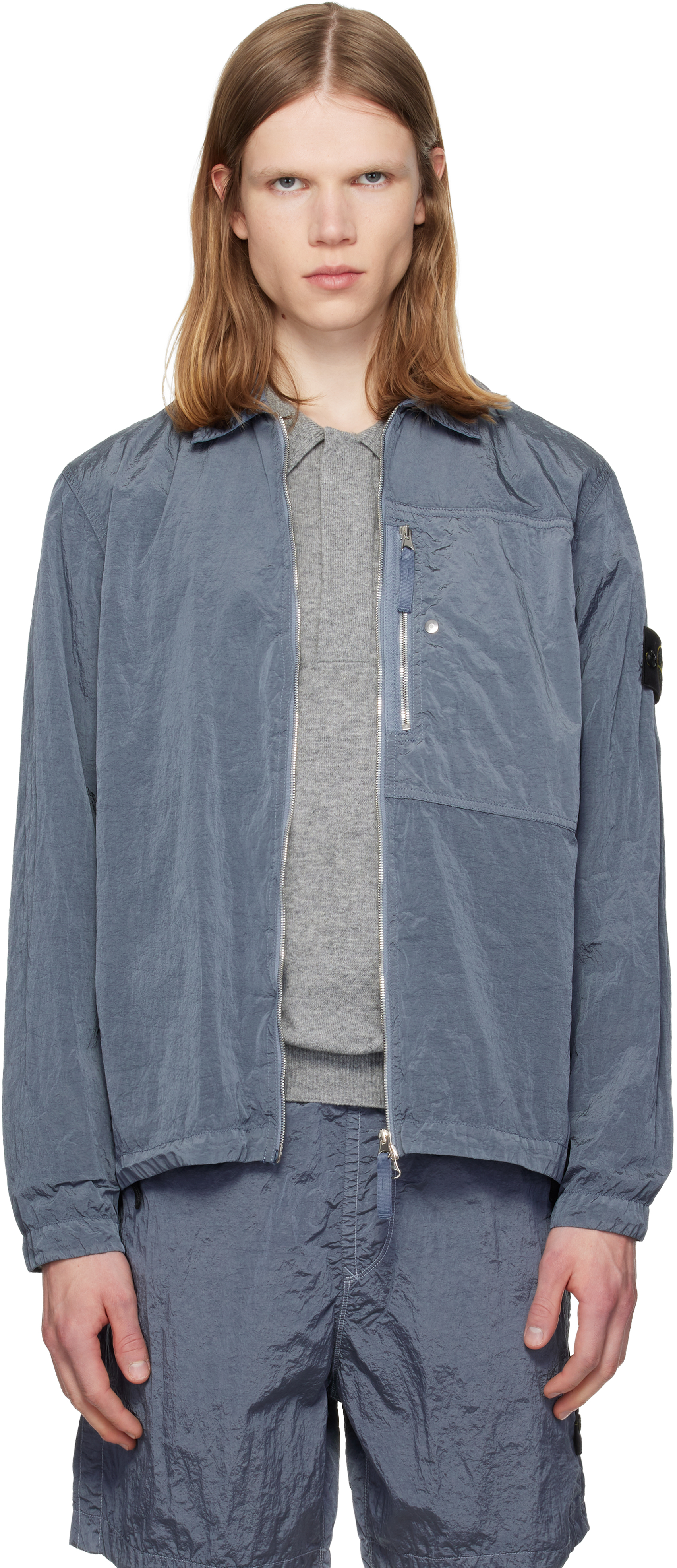 Blue 1200038 Nylon Metal ECONYL Overshirt
