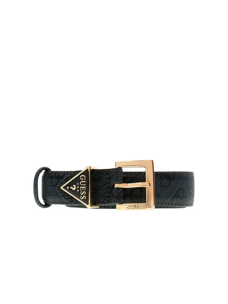 Logo-Embroidered Triangle Belt — Black