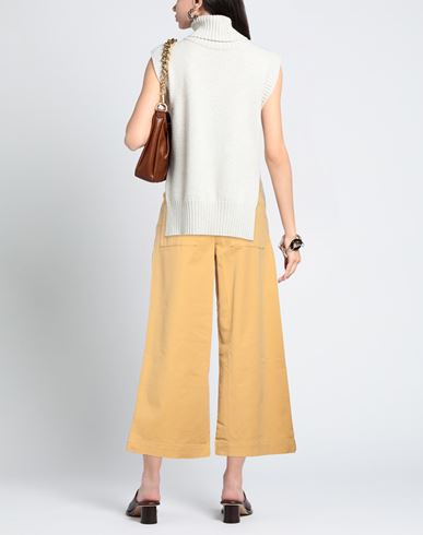 Woman Pants Sand Size 2 Cotton, Elastane
