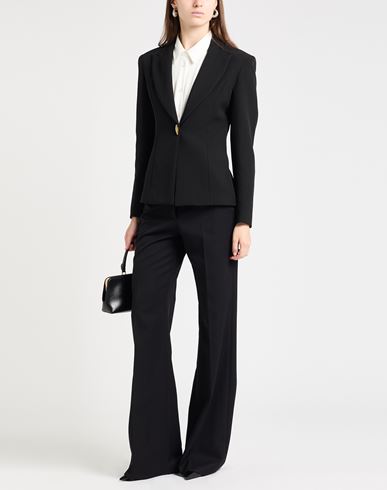 Woman Blazer Black Size 14 Polyester, Elastane