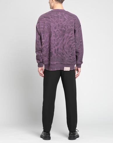 Man Sweatshirt Purple Size L Cotton