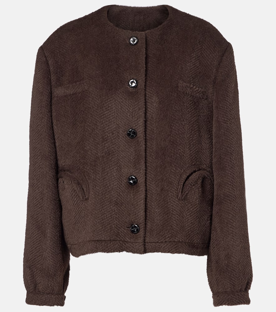 Blazé Milano Gliss chevron alpaca and wool jacket