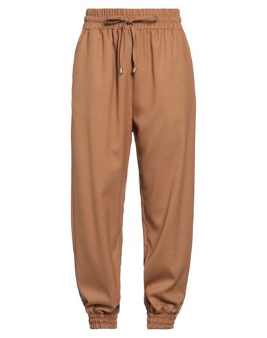 Denny Rose Woman Pants Camel Size 8 Polyester, Viscose, Elastane