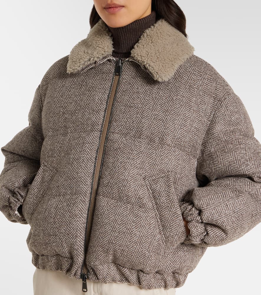 Wool-blend down jacket