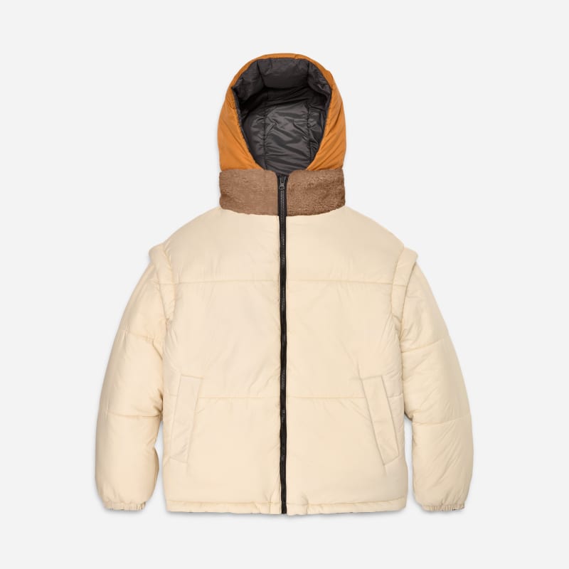 ® Kristian Conv Puffer Coat Nylon in Black/Cream