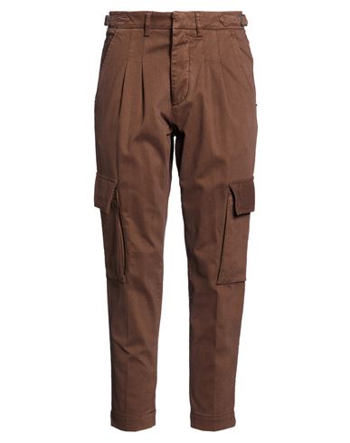 Woman Pants Chocolate brown Size 29 Cotton, Elastane