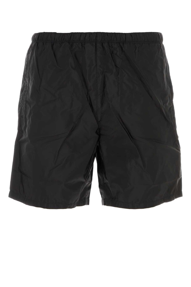 Black Re-nylon Swimming Shorts