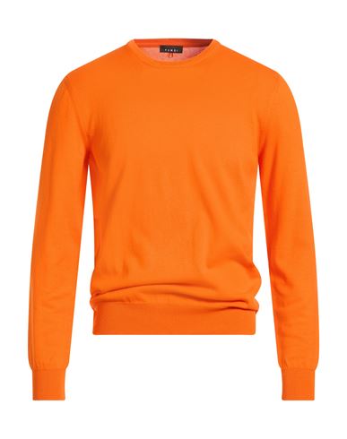 Man Sweater Orange Size 44 Merino Wool