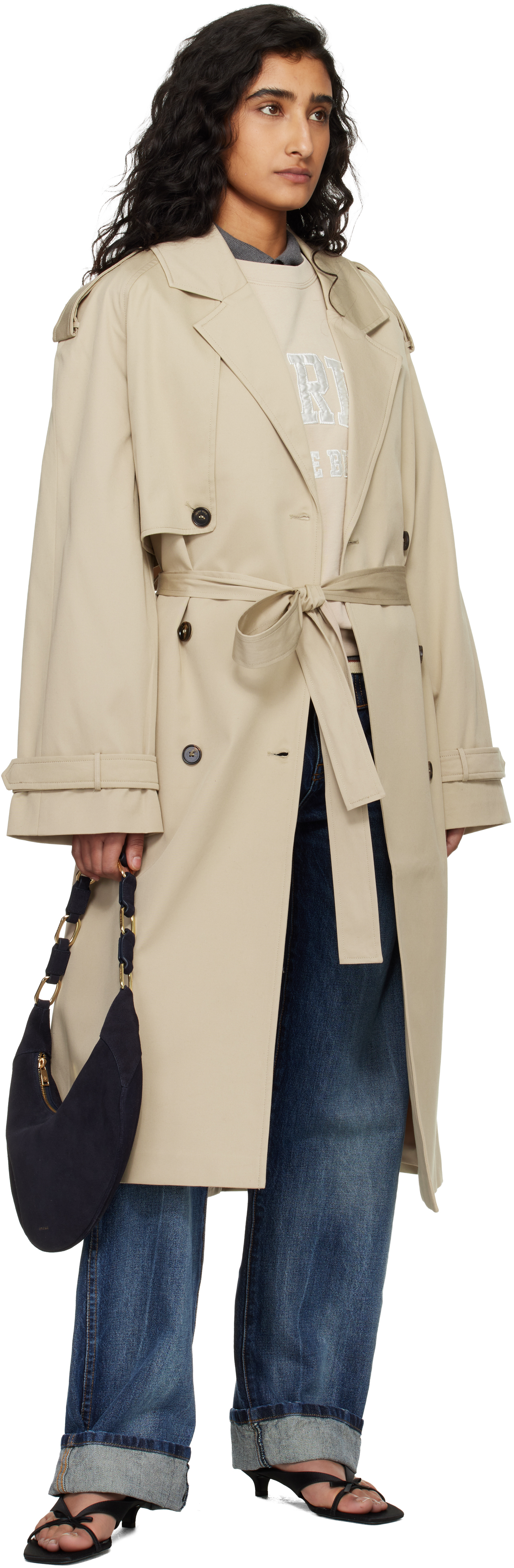 Taupe Rickie Maxi Trench Coat