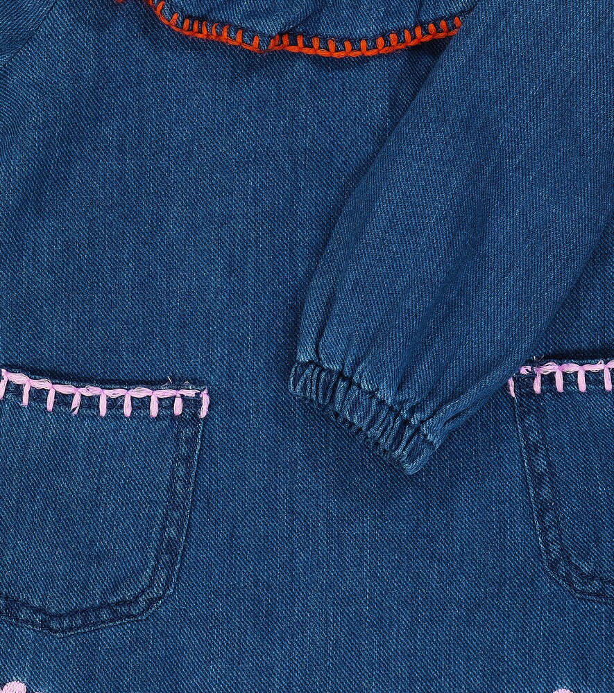 Baby embroidered denim dress