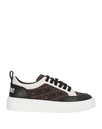 Kid Boy Sneakers Black Size 2Y Leather, Textile fibers