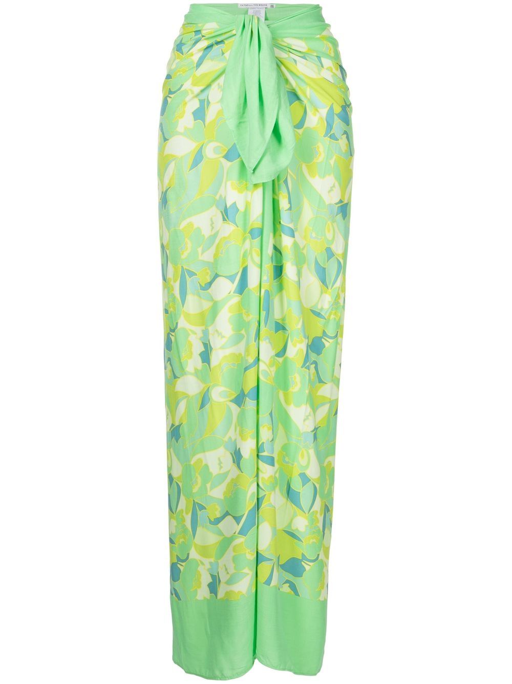 Floral-print sarong - Green