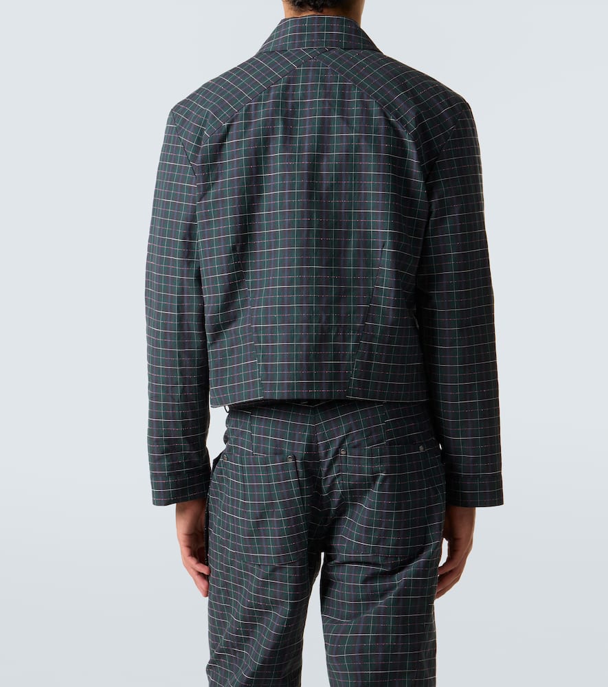 Kraner checked cotton-blend jacket