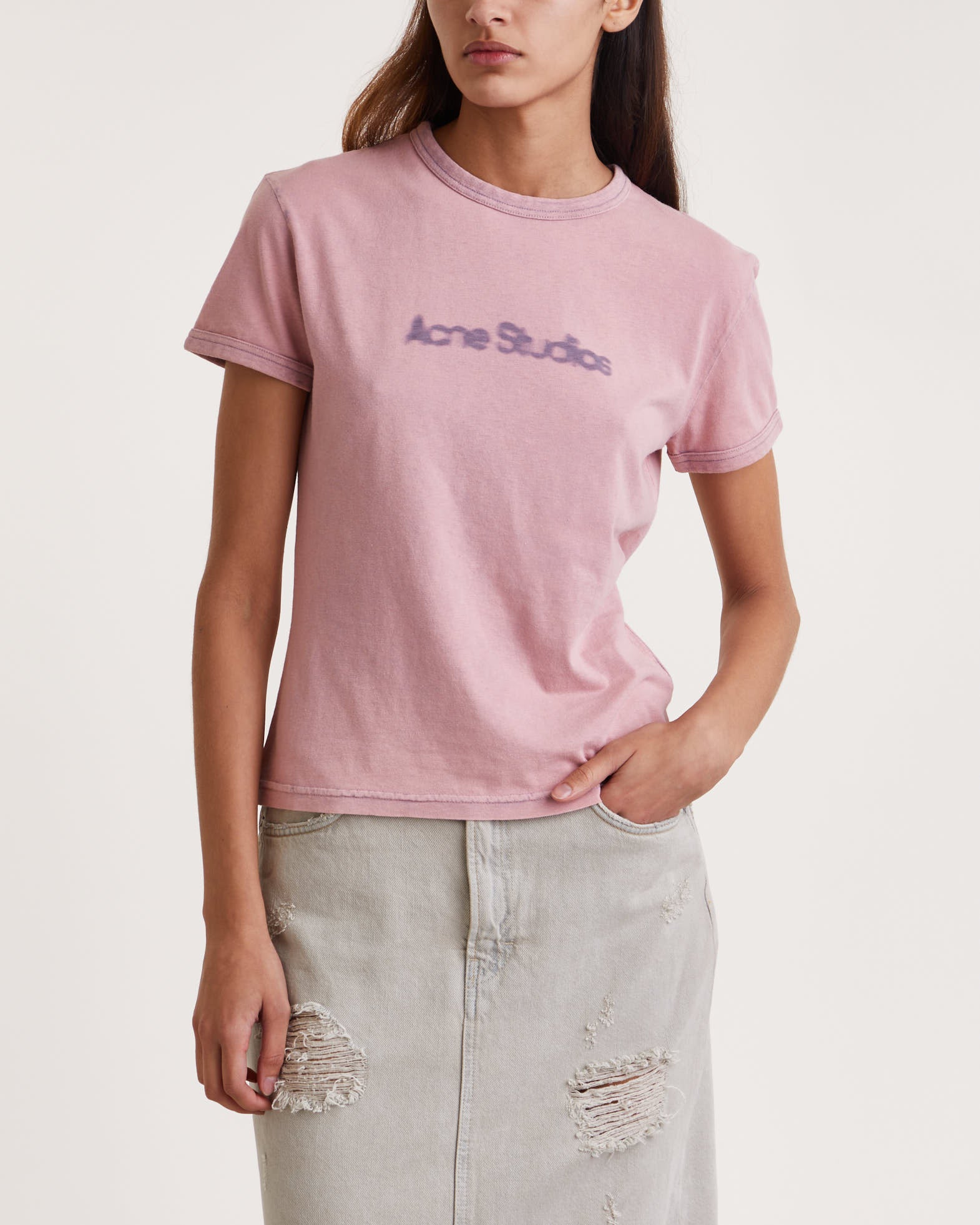 Acne Studios T-Shirt Blurred Purple