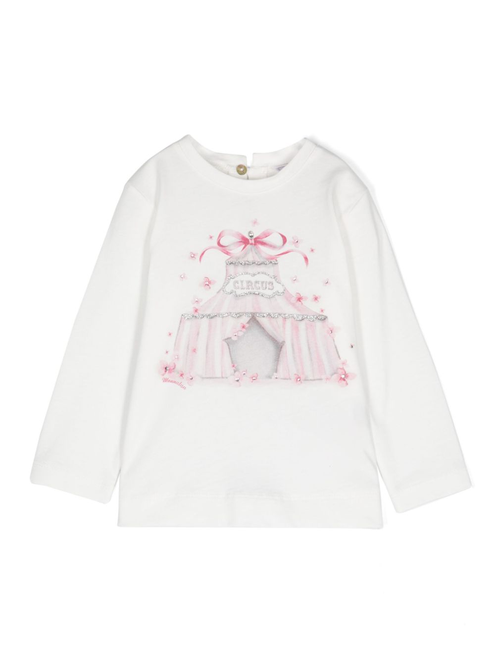 Circus tent-printed T-shirt - White
