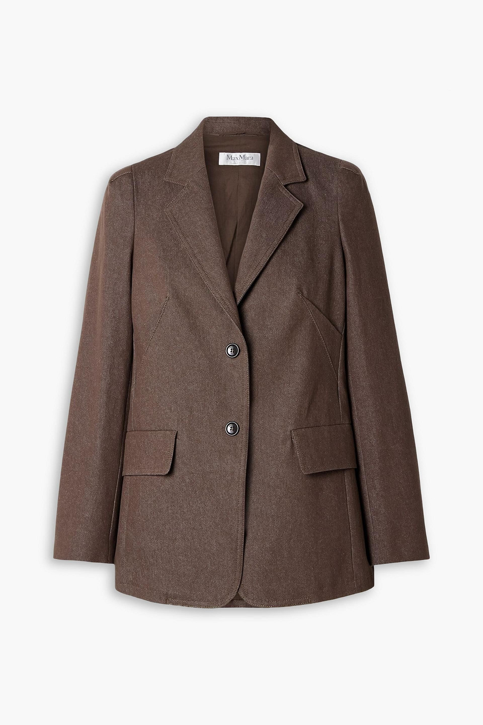 Cotton-twill blazer - Brown - IT 48