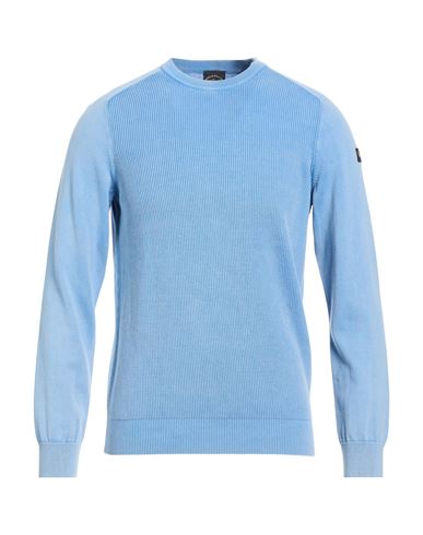 Man Sweater Light blue Size 3XL Cotton