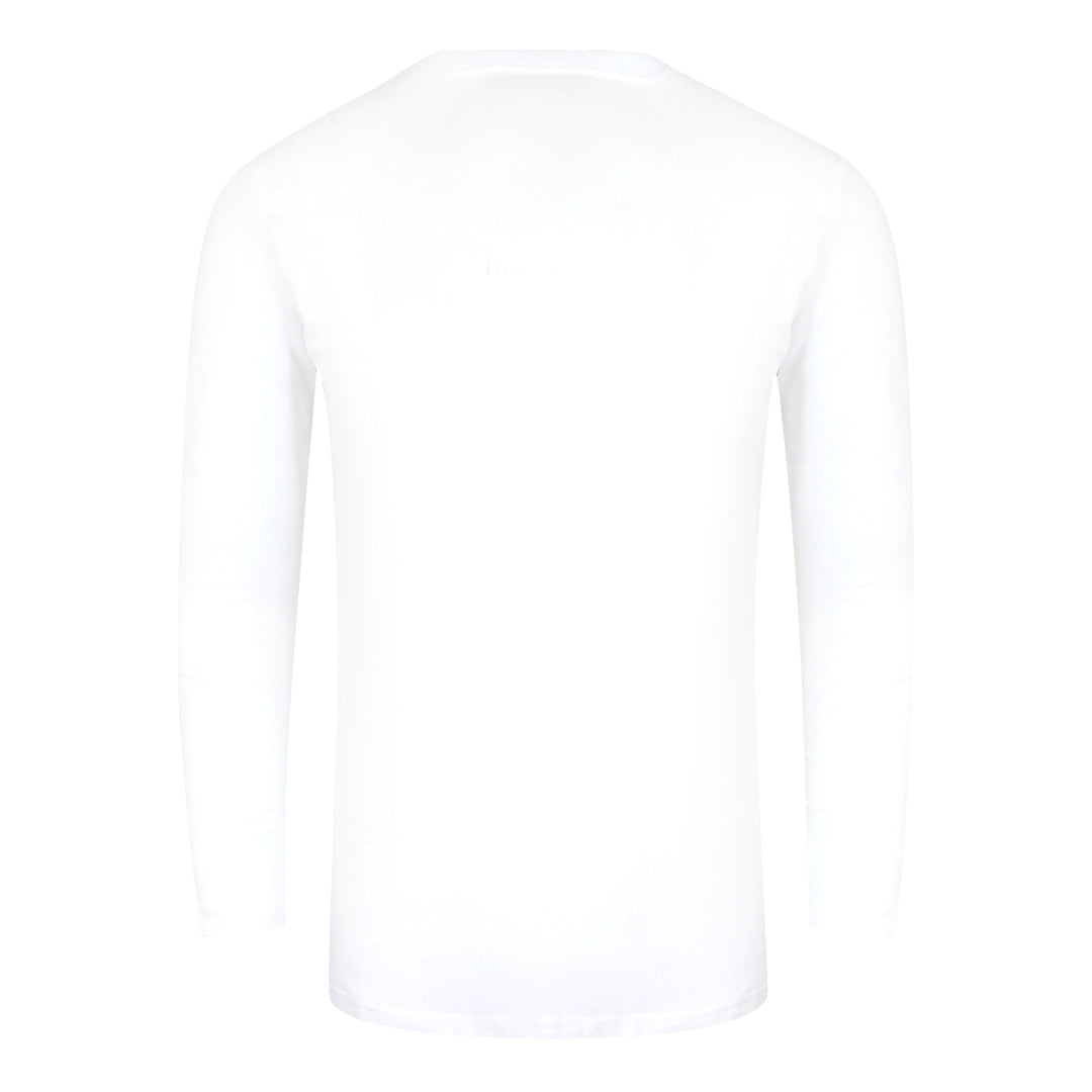Moschino Mens Love Bold Logo Long Sleeve White T-shirt Cotton