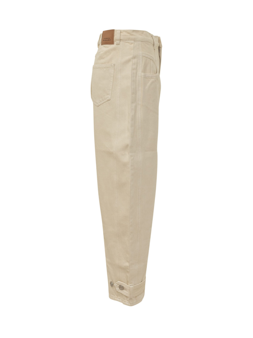 Beige Relaxed Cargos Pants