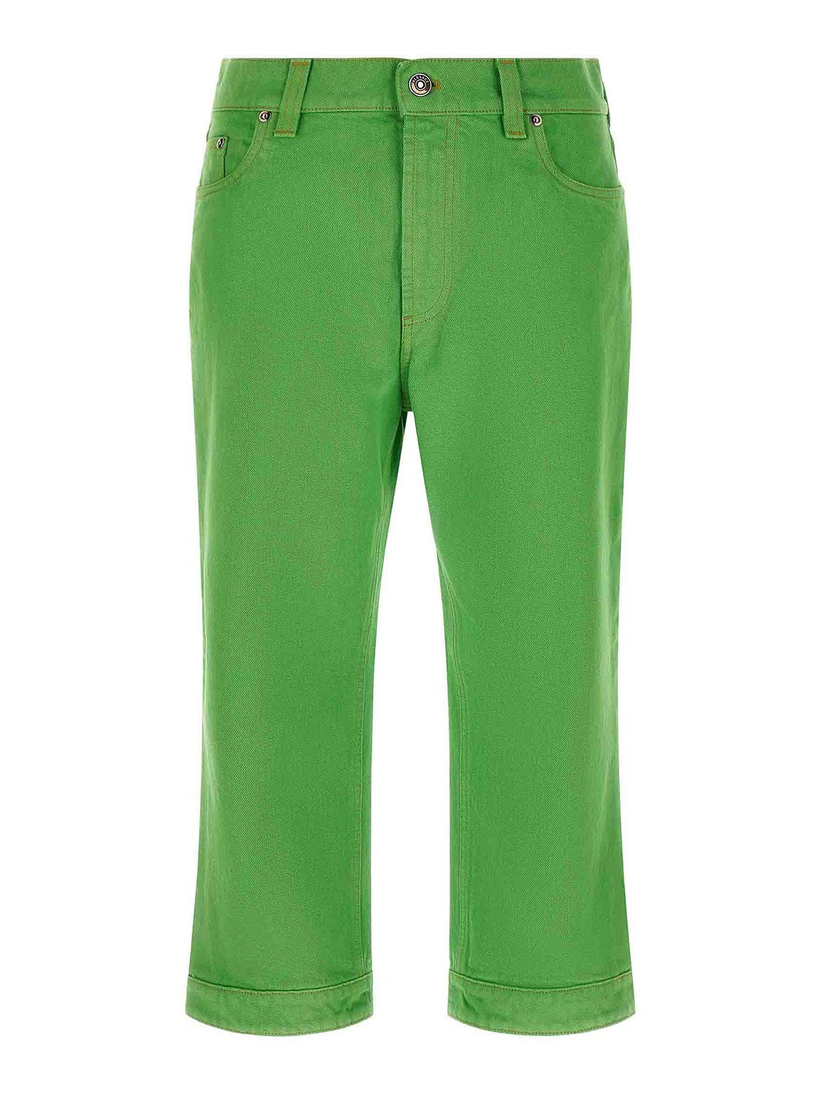 Versace - cropped trousers side slits belt loop