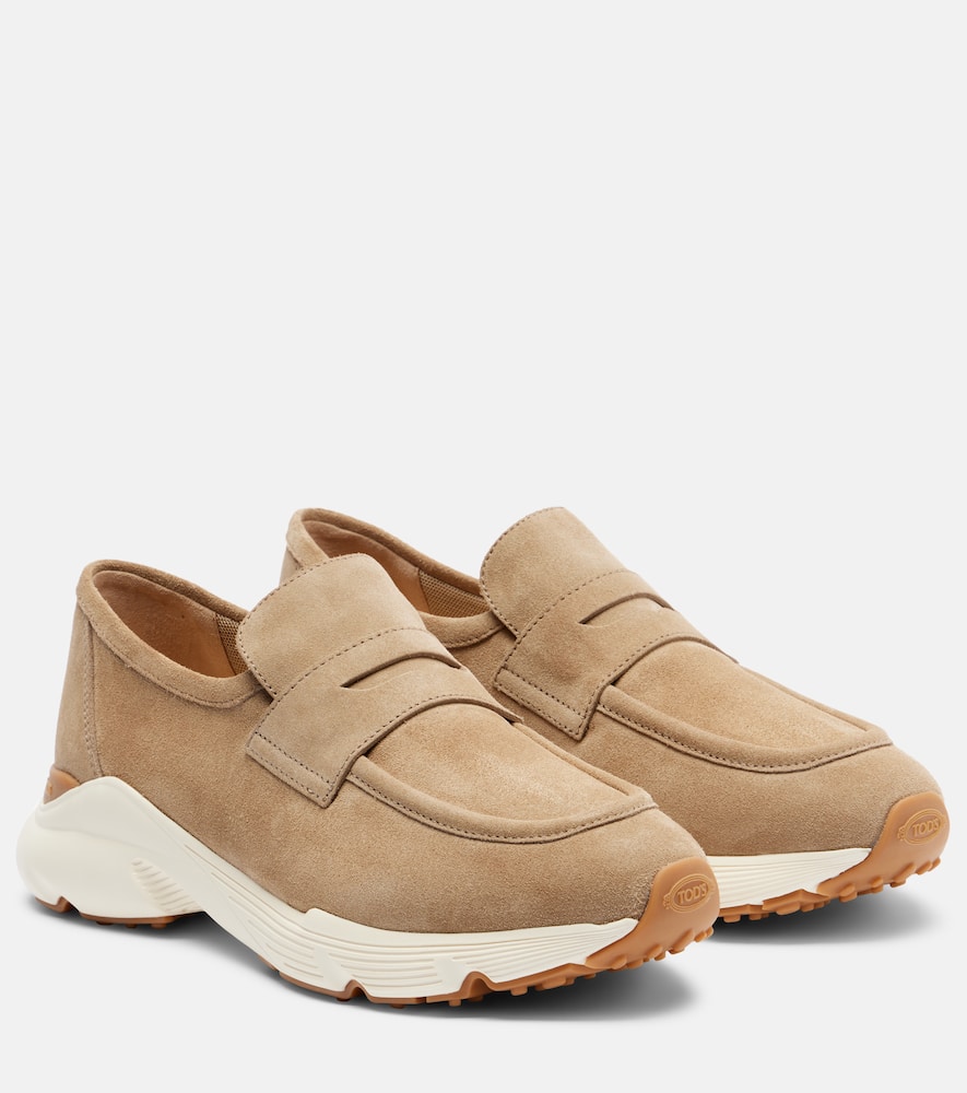 Suede slip-on shoes