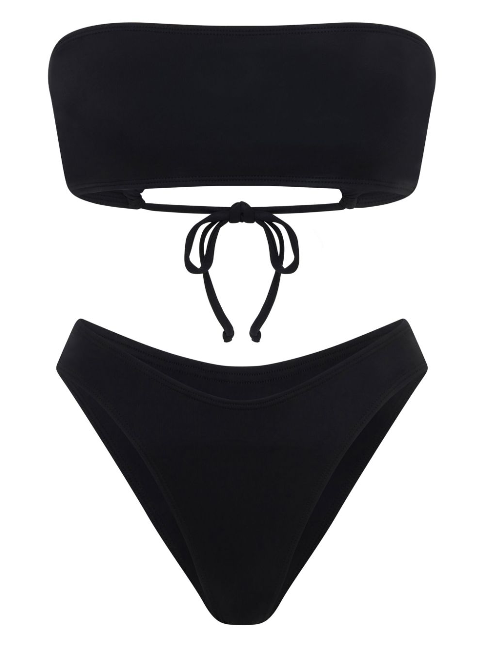 Bandeau bikini top - Black