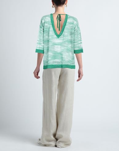 Woman Sweater Green Size 8 Linen, Polyester