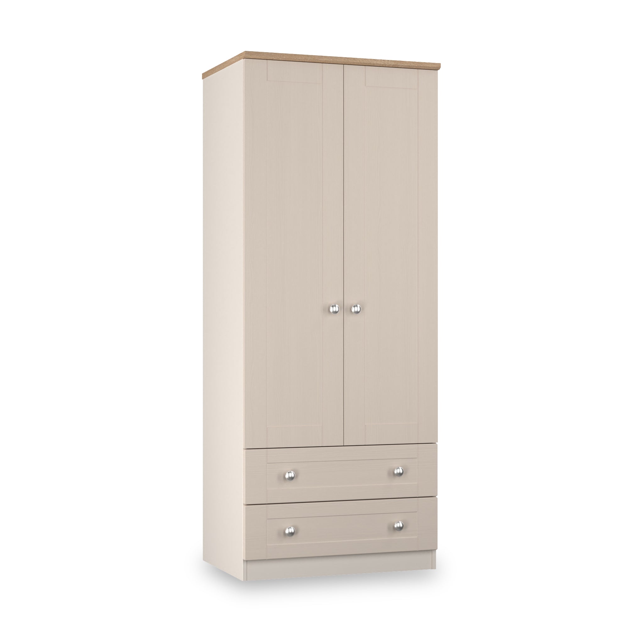 Marlowe Double Wardrobe With Drawers | Fully Assembled | Roseland / Cashmere & Oak