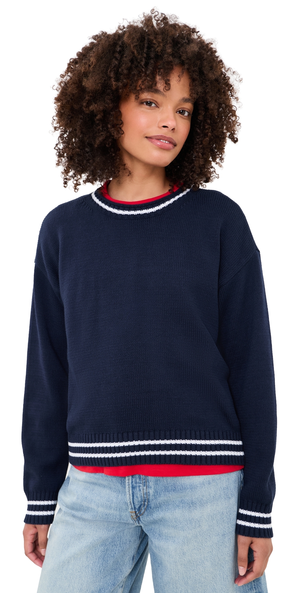 Cherry On Top Sweater Navy/White/Cherry