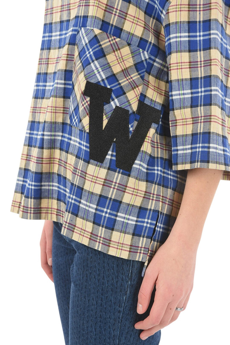 Multicolor Plaid Round Neck T-Shirt