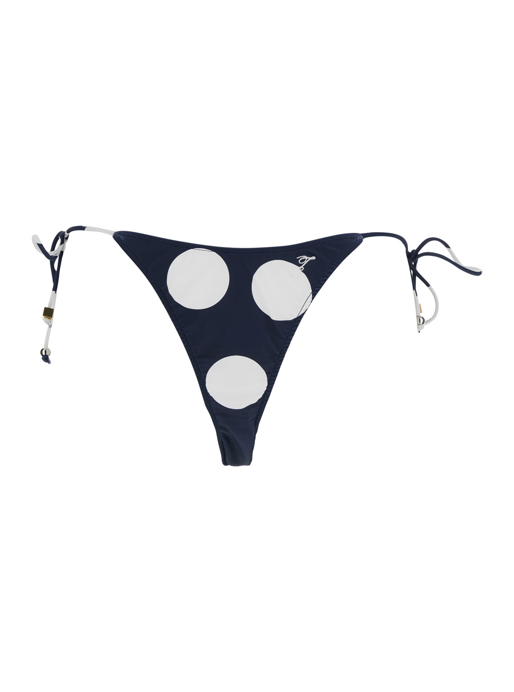 Bikini With Triangle And Blue Details Blu Polyamide Elastane Beachwear - Women