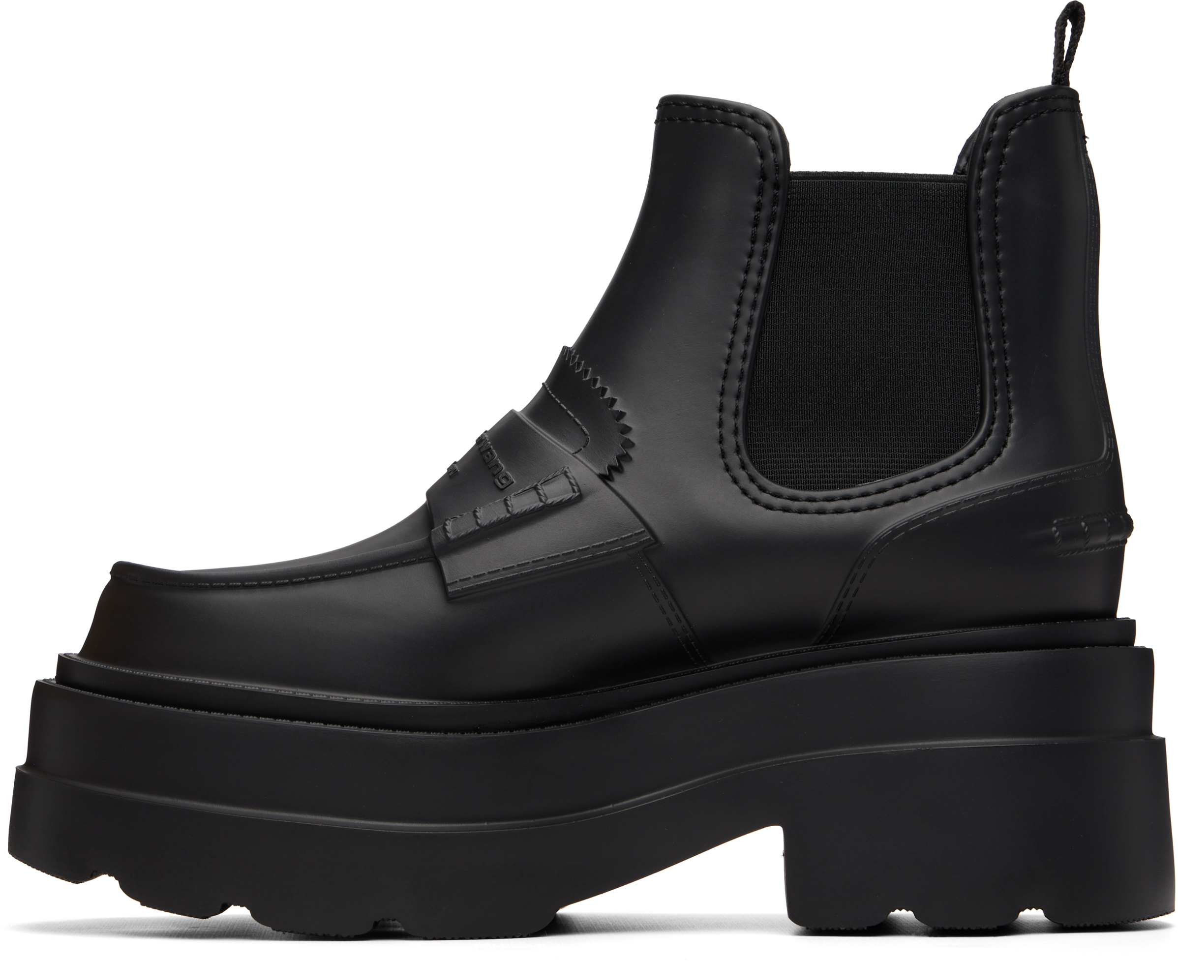 Black Carter Platform Rain Boots