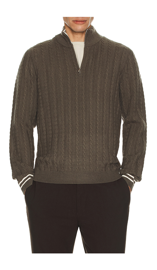 Reiss Tuscano Quarter Zip Sweater in Green. L. Also in M, S, XL/1X