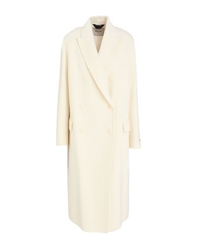 Paltò Woman Coat Ivory Size 8 Wool, Nylon