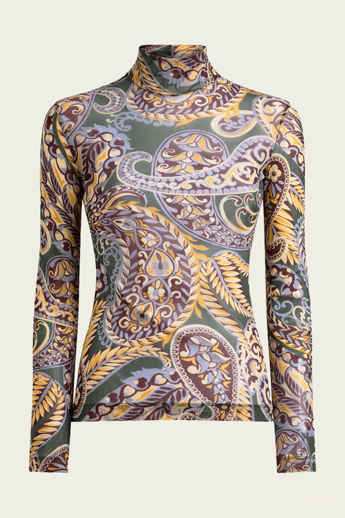 Paisley Tulle Sweater in Multicolor