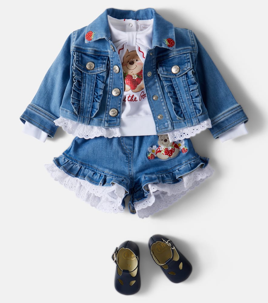 X Disney baby embroidered denim shorts