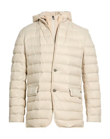 Man Puffer Beige Size 36 Polyamide