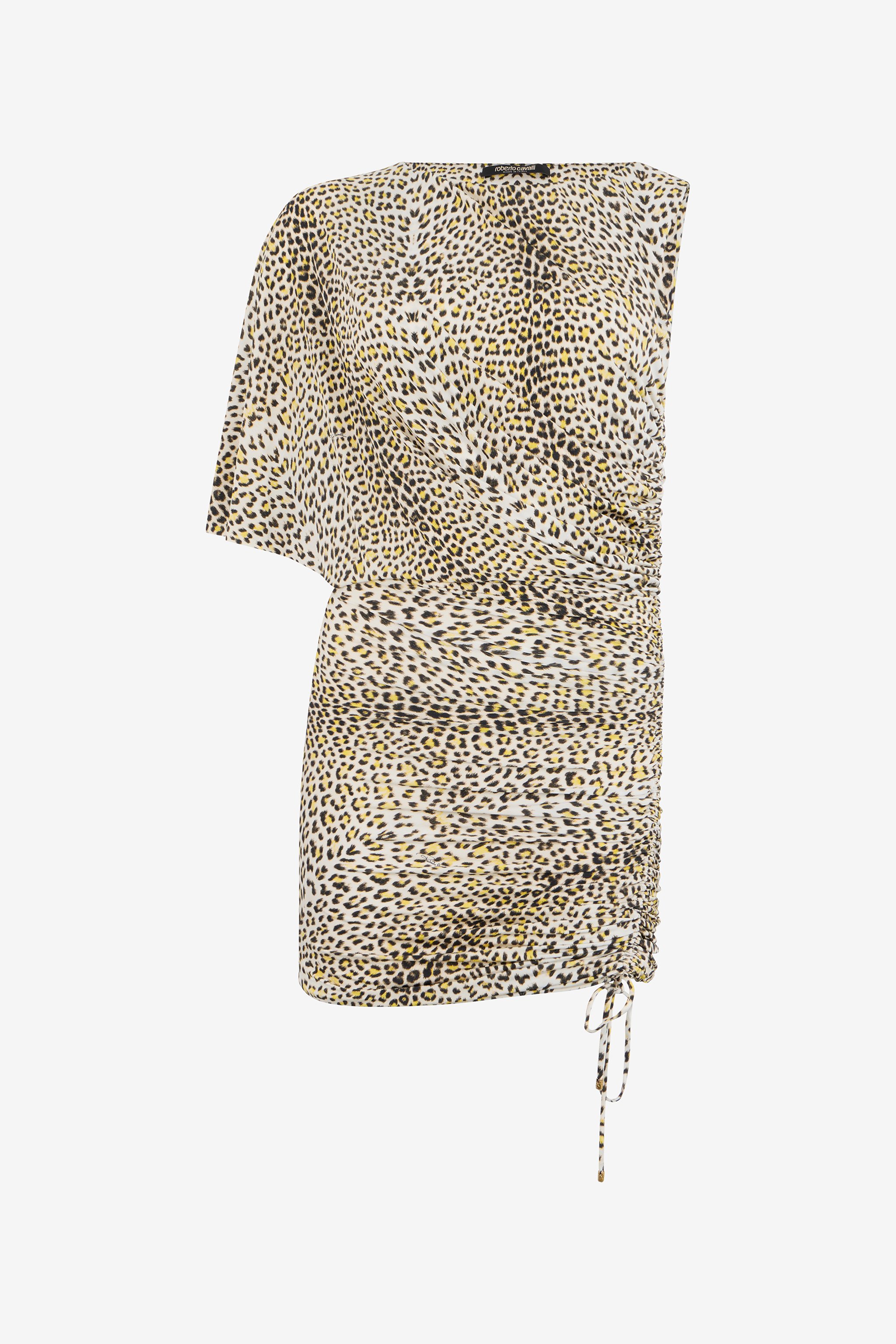 Asymmetric Dress With Pop Jaguar Print
