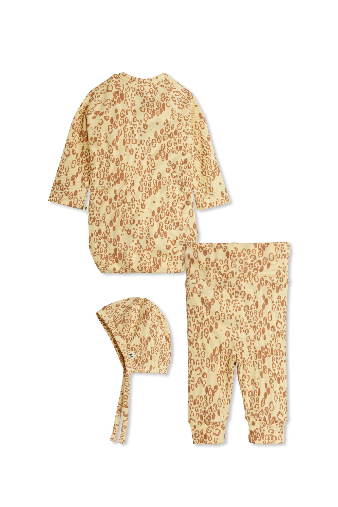 Mini Rodini Set: Bodysuit And Hat, Unisex, Beige