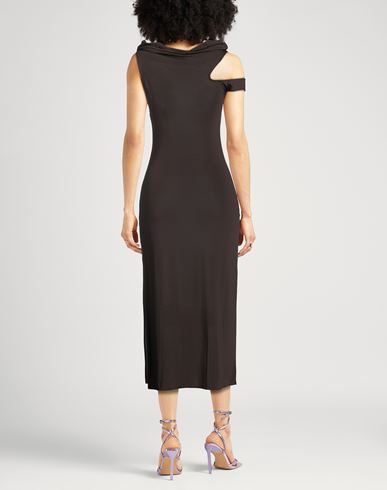Courreges Woman Maxi dress Dark brown Size 4 Viscose, Elastane