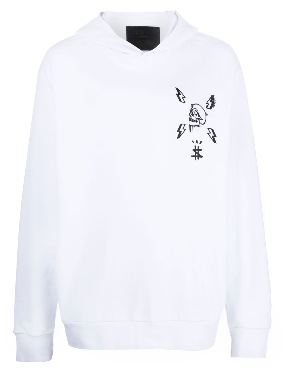 Skull graphic-print hoodie