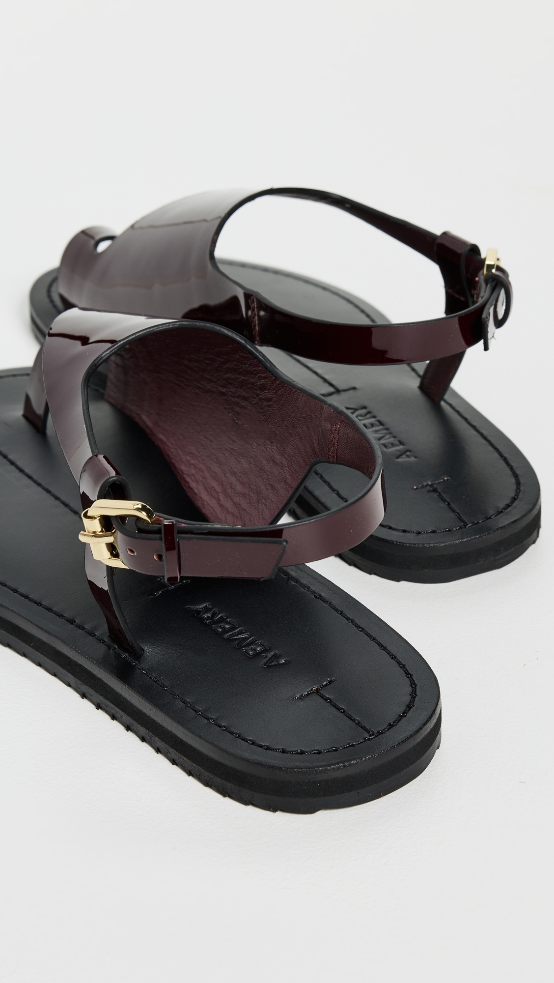 A. EMERY Milne Sandals Bordeaux