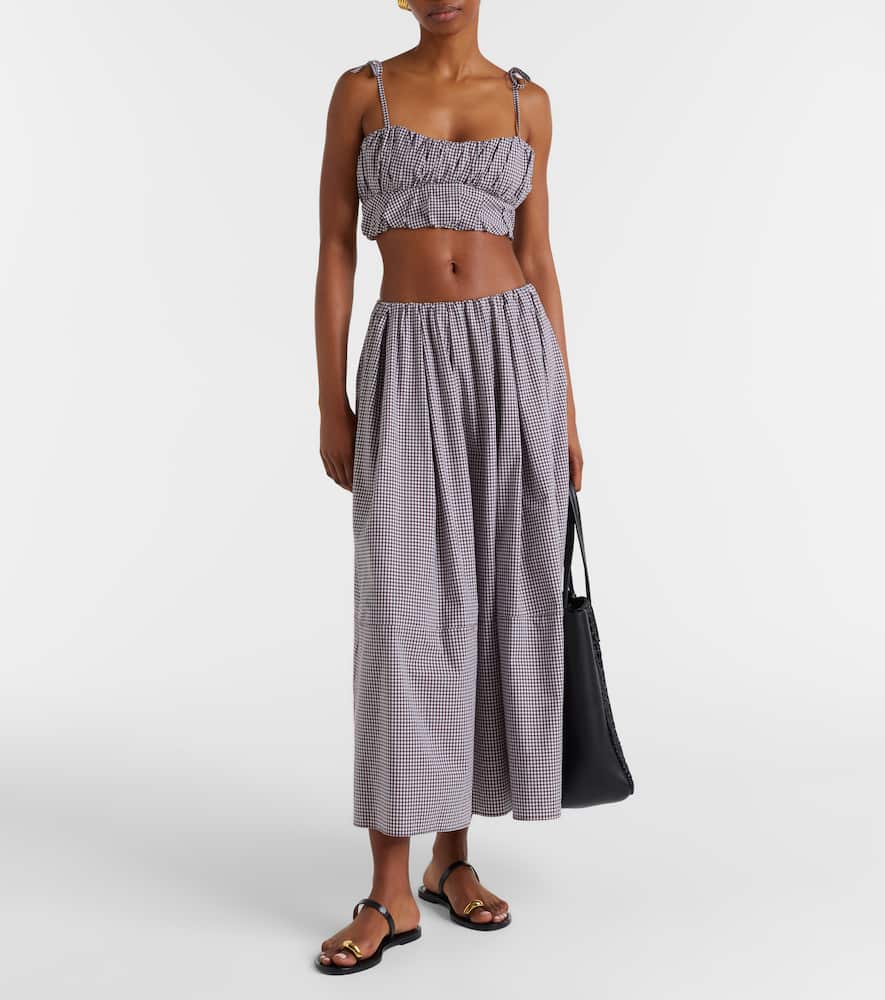 Pelea gingham cotton crop top