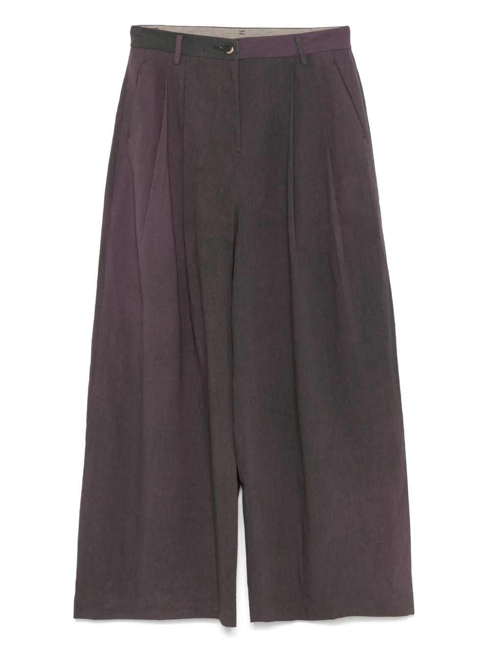 Pleat-detailed trousers - Purple