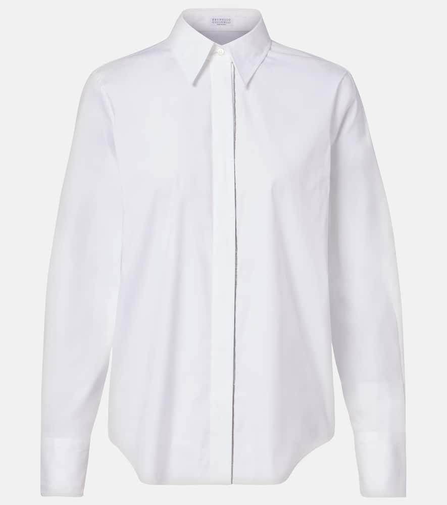 Monili cotton-blend poplin shirt