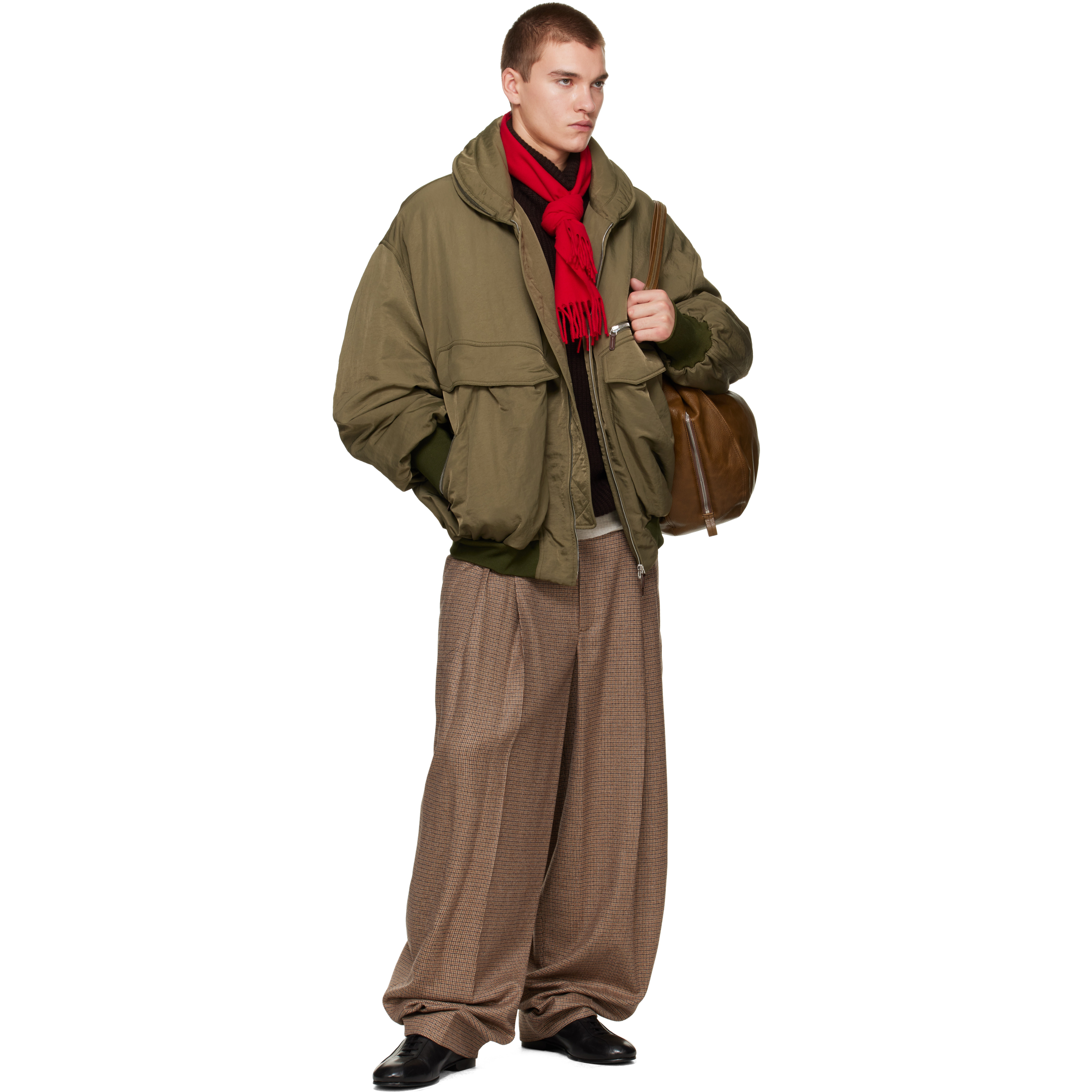 Brown Check Trousers